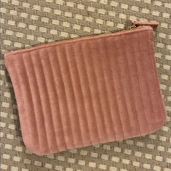 Sezane Pink Velvet pouch - Picture 3 of 6